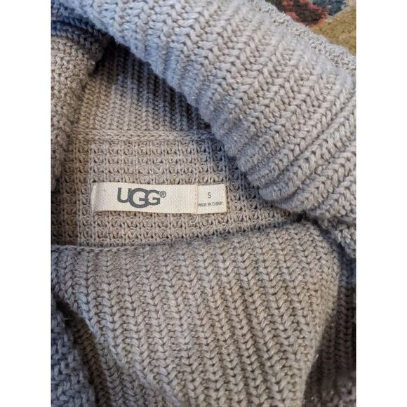 Ugg Shelby Short Sleeve Hi-Lo Tunic Sweater "Oatmeal" With Cowl Neck. Size Small - Picture 3 of 6